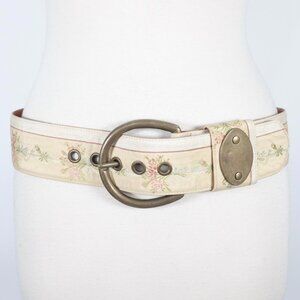 Ralph Lauren Collection Belt sz L Spring 2003 western floral print leather